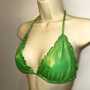 Lulifama neon green top, Large, Like New